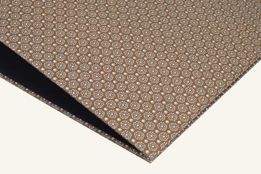 Folder with small stylized flowers, brown, beige